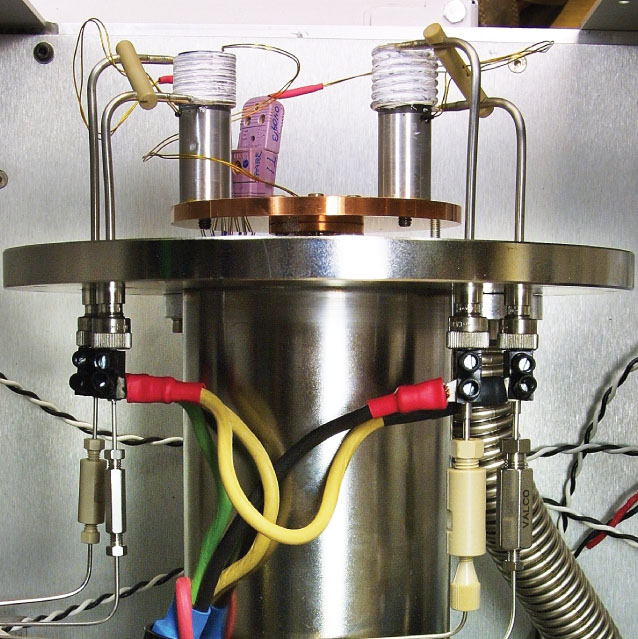 Figure 2a. Top view of the Medusa cryogenic vacuum chamber with the cover removed.